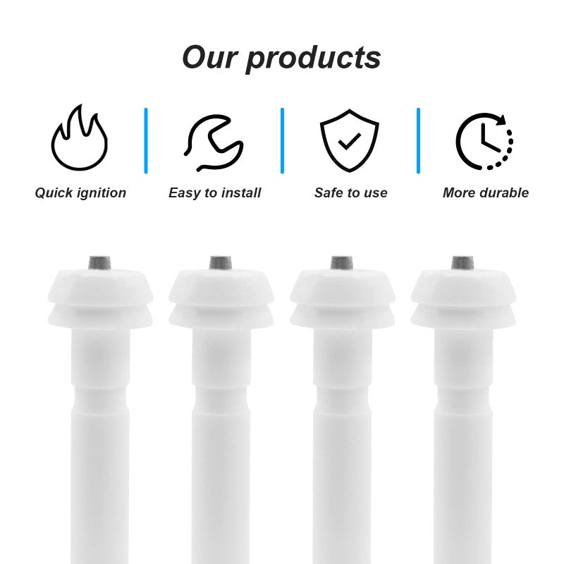 Earthtec (4 Pack) Gas Range Oven Spark Electrode Igniter - for GE WB13K10014 AP3779012 1085568 - Image 3